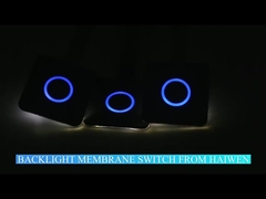 Αποτυπωμένος σε ανάγλυφο επάνω από το διακόπτη μεμβρανών Backlight διακοπτών μεμβρανών κουμπιών ώθησης